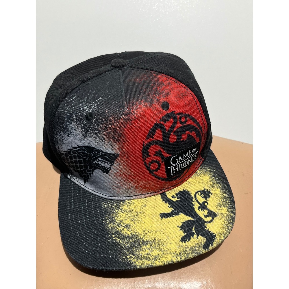 Bioworld Game of Thrones Stark Targaryen Lannister Snapback Hat Black OSFM